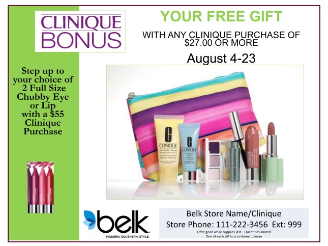 belk clinique bonus gift august 2015 icangwp