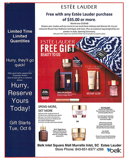 next belk 10 2015 estee lauder gwp