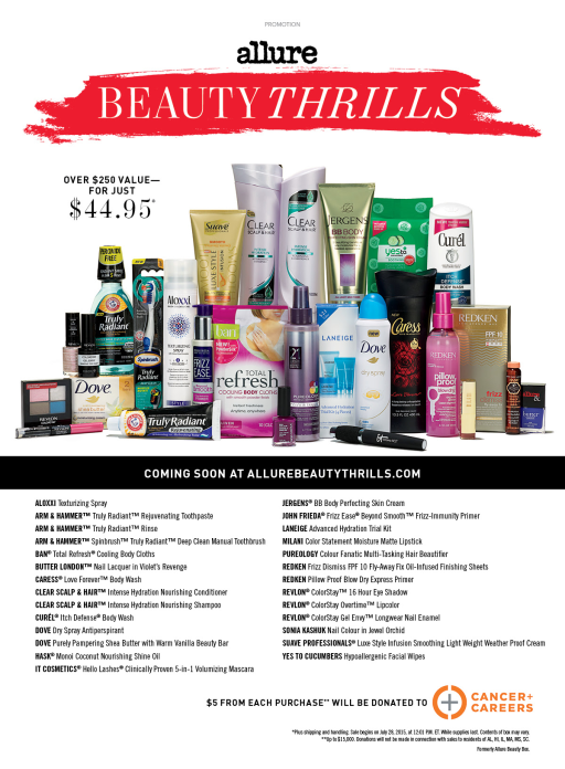 Allure beauty thrills july 2015 summer box