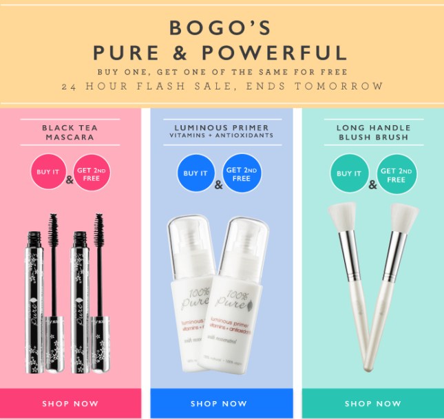 100 percent pure bogo