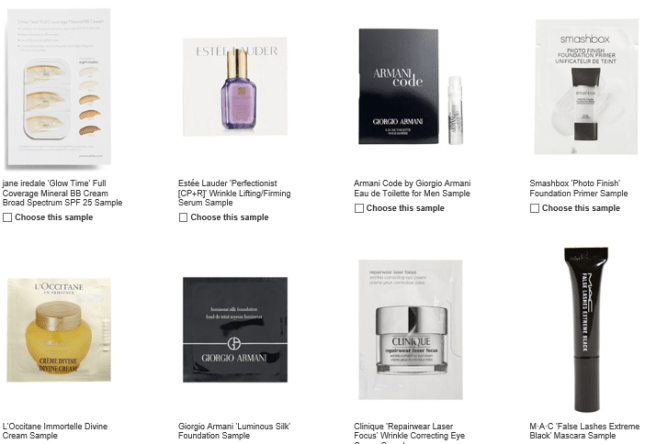 nordstrom 09 2015 3 free samples