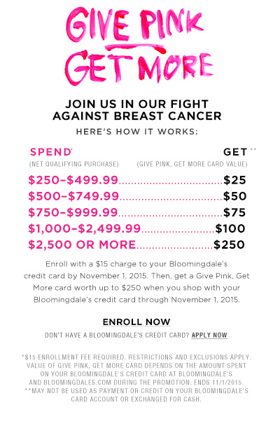bloomingdales 10 2015 give pink get more