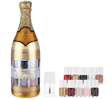 formula x bottle service 10pc nail polish kit w top coat