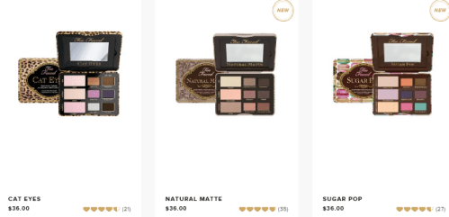 too faced 10 2015 eyeshadown palette