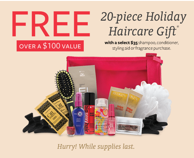 beautybrands 11 2015 free 20pc holiday haircare gift w 35