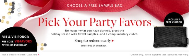 sephora 10 2015 holiday sample bags vibfavors