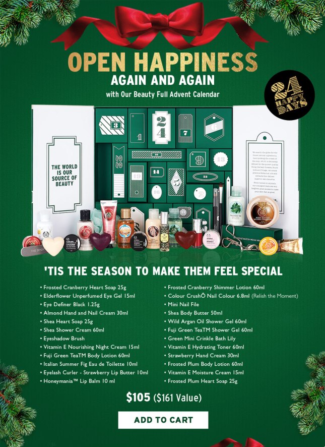 the body shop 11 2015 advent calendar