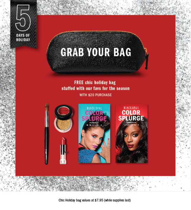 black opal 12 2015 chic holiday bag