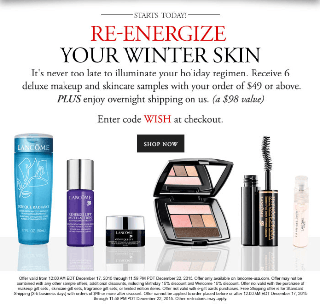 lancome 12 2015 6pc w 49