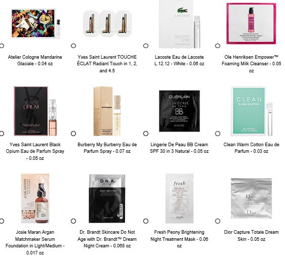 sephora 12 17 2015 free samples.JPG