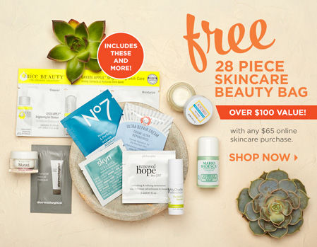ulta 12 2015 28pc skincare Beauty Bag w65