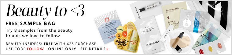 sephora 01 2016 follow sample bag