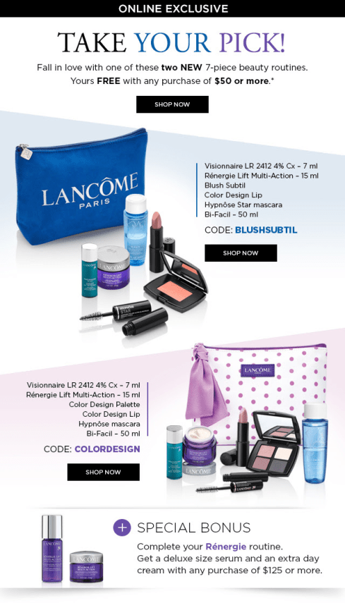 lancome ca 02 2016 7pc