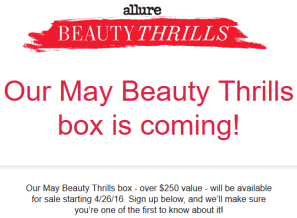 Allure Beauty thrills 2016-04 may box