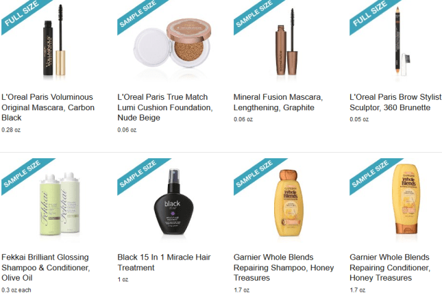 Amazon Women's Makeup & Hair Care Beauty Sample Box ($9.99 credit with purchase) - Beauty 2016-05.png