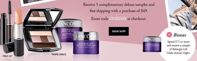 Lancome Cosmetics and Skin Care Official Site- Make up, Skincare, Perfume, Sun &amp; Body care 2016-05 oneday 5pc