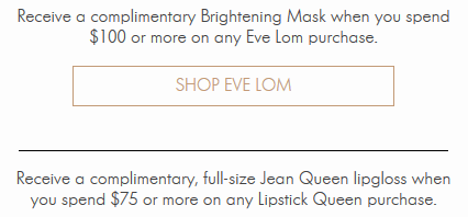 space nk 2016-05 eve lom lipstick queen gift