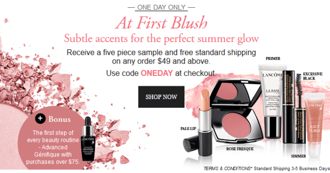 Lancome Gift with Purchase, Free Shipping, Free Samples, GWP &amp; more 2016-06