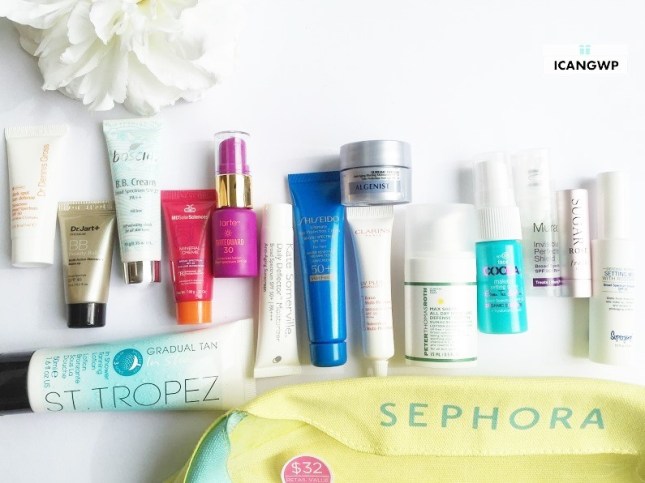 sephora sun safety kit 2016 review icangwp sunscreen all with bag (2).JPG