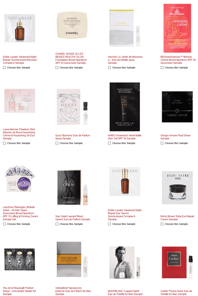 Nordstrom 2016-07 3 free samples.png