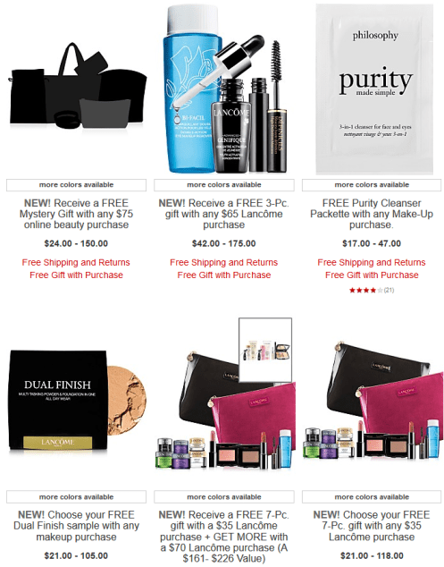 Lancôme Gifts with Purchase 6 gifts   Macy s
