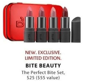 Bite Beauty The Perfect Bit Set Sephora Holiday 2016 First Access Appreciation Event September 10th 2016 - see more at IcanGWP beauty blog