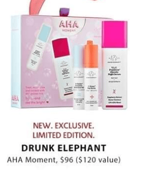 Drunk Elephant AHA moment Sephora Holiday 2016 First Access Appreciation Event September 10th 2016 - IcanGWP beauty blog