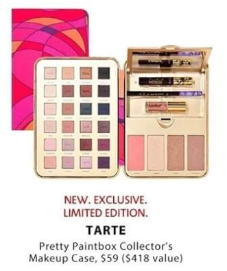 Tarte Pretty Paintbox Collector's Make up case Sephora Holiday 2016 First Access Appreciation Event September 10th 2016 - I can GWP beauty blog