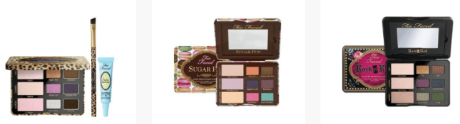 Too Faced $15 - $18 Makeup Palette Sale - see more gift with purchase at I can GWP beauty blog