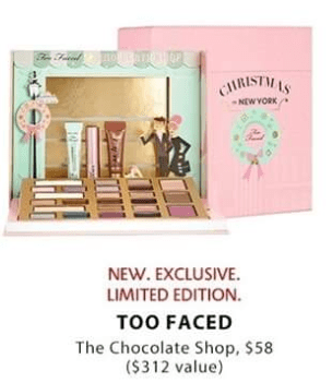 Too faced The chocolate shop Sephora Holiday 2016 First Access Appreciation Event September 10th 2016 - i can gwp beauty blog
