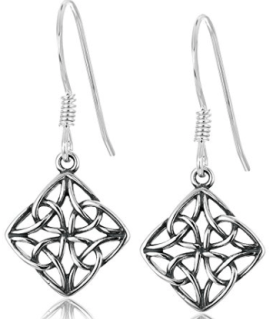 Amazon.com  Sterling Silver Celtic Knot Diamond Shaped Drop Earrings  Jewelry.png