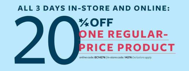 beauty brands 20% off