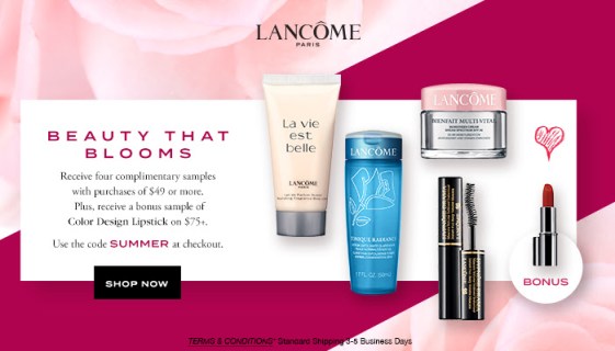 lancome 4pc SUMMER gift with purchase may 2017 see more at icangwp blog