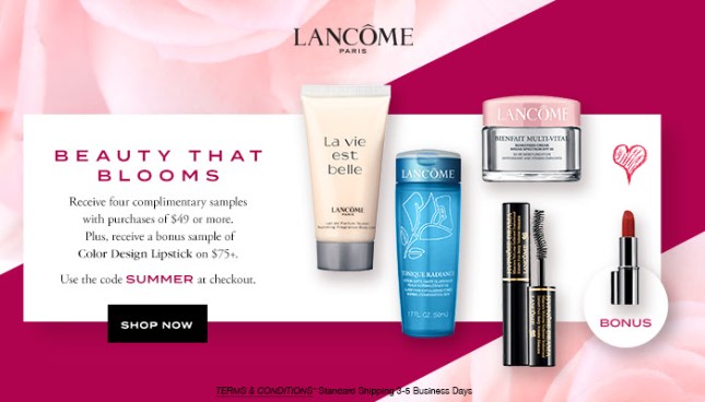 lancome 4pc SUMMER gift with purchase may 2017 see more at icangwp blog