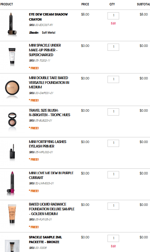 laura geller 8pc w any