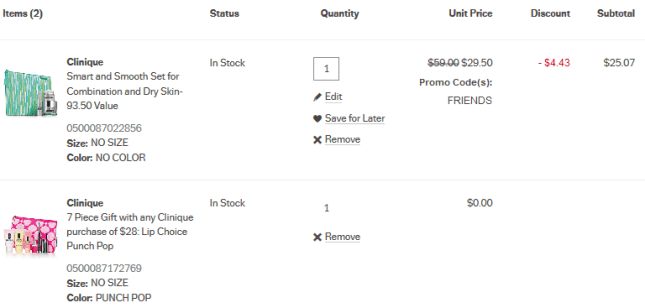 Lord and taylor clinique promotion