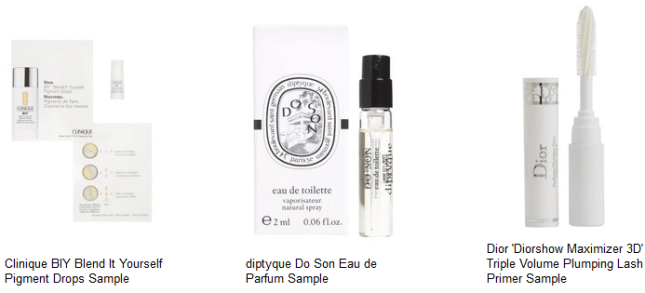 Free Makeup Samples with Purchase Nordstrom 3pc at checkout jul 2017