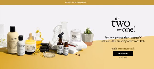 philosphy bogo free aug 2017