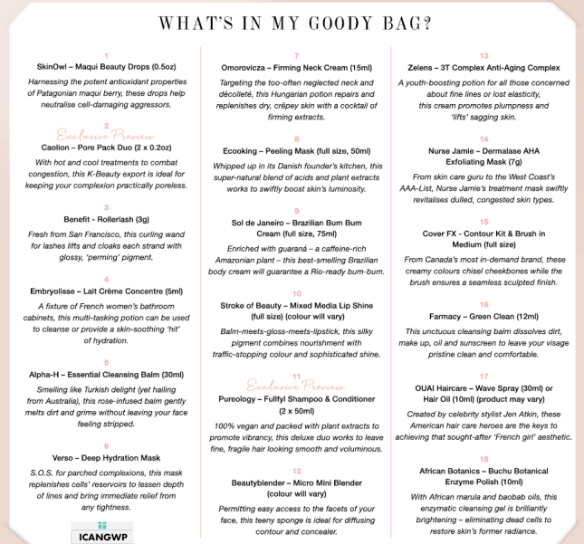 cult beauty goody bag 2017 sep 2017 list see more at icangwp blog