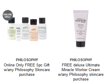 Gifts with Purchase Ulta Beauty philosophy sep 2017
