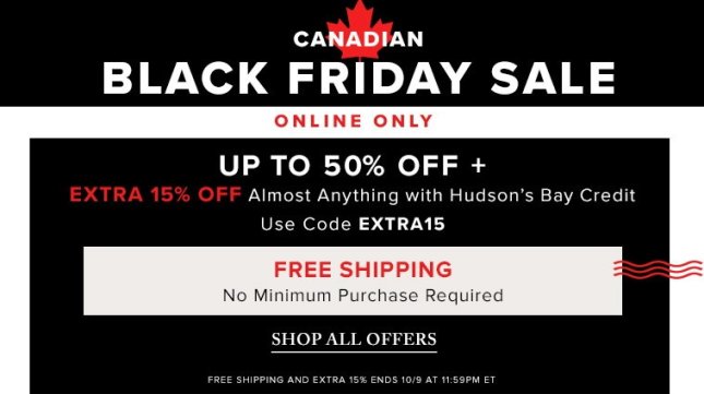 the bay canadian black friday 2017