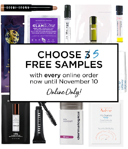 bluemercury 5 samples on any purchase nov 2017