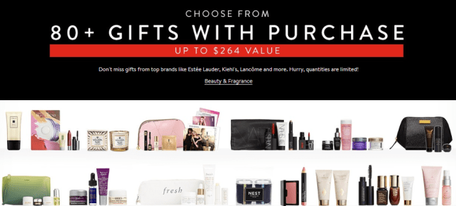 Nordstrom black friday 2017 80 gift with purchase