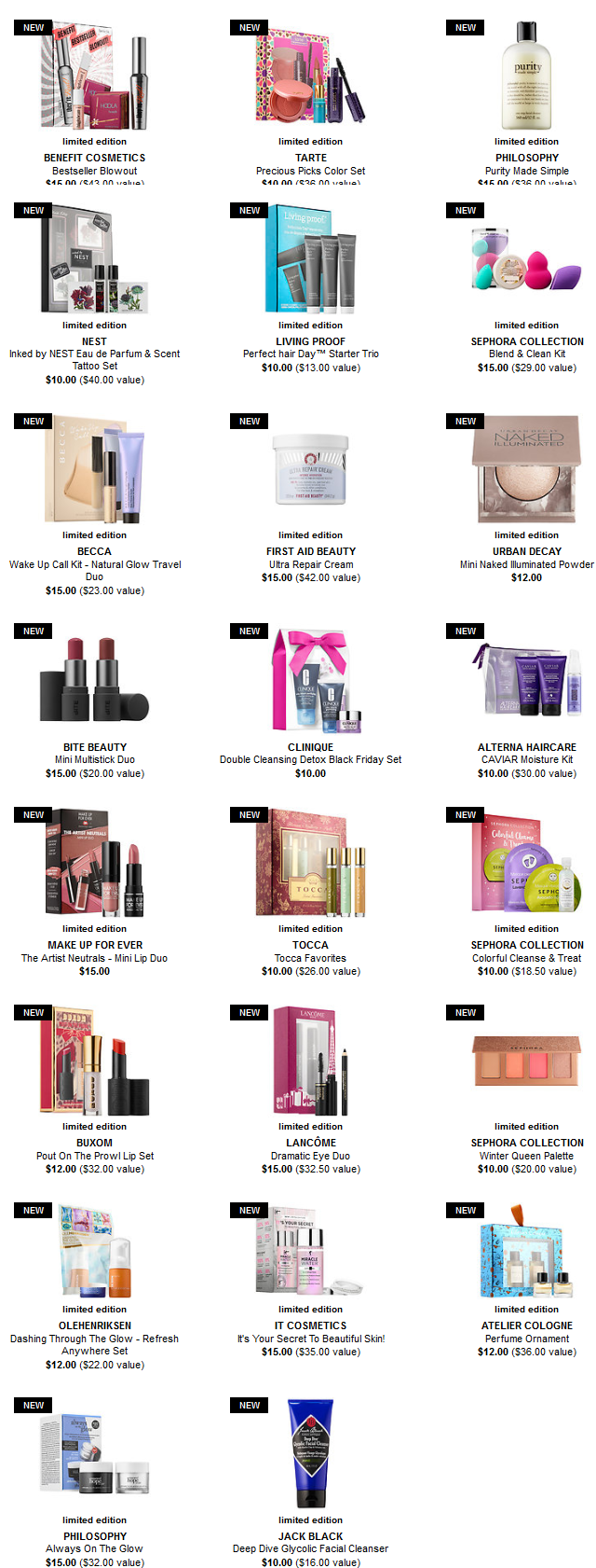 Sephora black friday 2017 15 and under sets see more at icangwp beauty blog