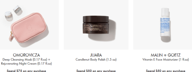 Space NK omorovicza gift Apothecary Offers and Gifts with Purchase