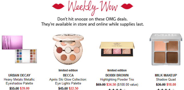 Sephora weekly wow deals 12 14 2017 see more at icangwp beauty blog Coupons Promo Codes Coupon Codes Sephora