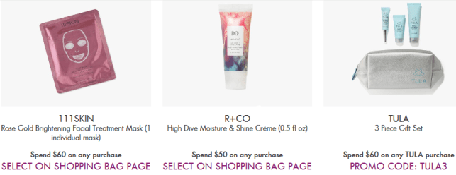 Space NK coupon TULA3 gift with purchase dec 2017 5 Apothecary Offers and Gifts with Purchase see more at icangwp beauty blog