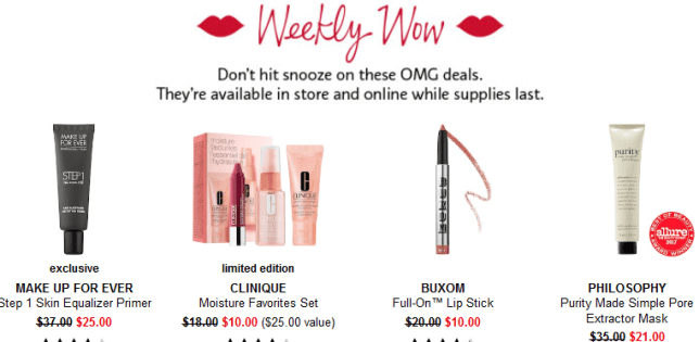 Sephora weekly wow 03 01 Coupons Promo Codes Coupon Codes Sephora