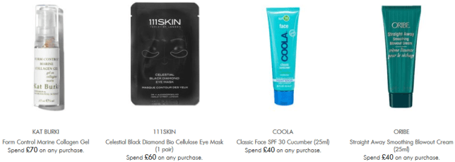 Space NK uk Offers and Gifts with Purchase