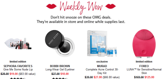 Sephora weekly wow april 5 2018 Coupons Promo Codes Coupon Codes Sephora icangwp